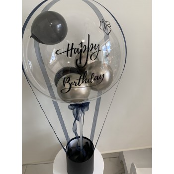 Баблбокс з коробкою "Happy Birthday". Чорно-золотий Баблбокс з коробкою "Happy Birthday". Чорно-золотий