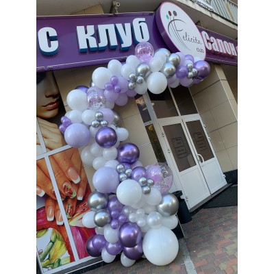 Гірлянда з кульок різнокаліберна повітряна. Felicita Club. Вишгород