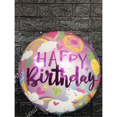 Фольгована кулька з малюнком фантастичний день "Happy Birthday"