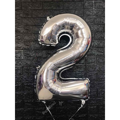 Фольгована цифра 2 - 70 см 