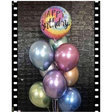 Сет з кульок " Радужний Happy Birthday"