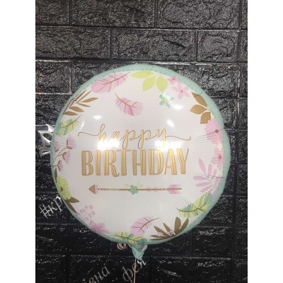 Фольгована кулька з малюнком "Happy Birthday, Бохо" Фольгована кулька з малюнком "Happy Birthday, Бохо"