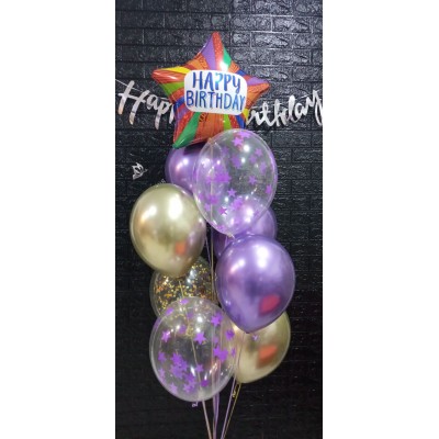 Букет кульок Зірка Happy Birthday Букет кульок Зірка Happy Birthday