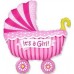 Фігурна кулька "Коляска рожева" It's a Girl. Іспанія 