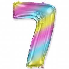 Фольгована цифра 7 омбре (1 метр)