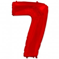 Фольгована цифра 7 червона (1 метр)