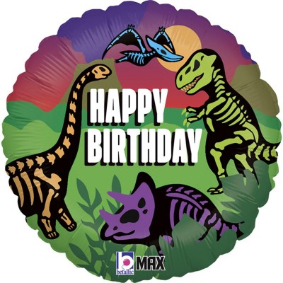 Фольгована кулька Happy Birthday! динозаври Фольгована кулька Happy Birthday! динозаври