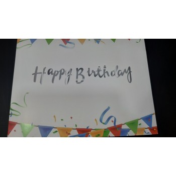 Гірлянда паперова " Happy Birthday " срібло Гірлянда паперова " Happy Birthday " срібло