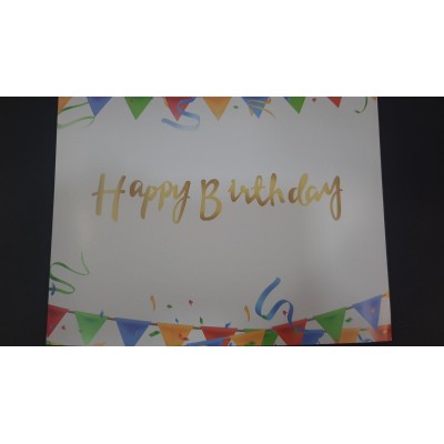Гірлянда паперова " Happy Birthday " золото Гірлянда паперова " Happy Birthday " золото