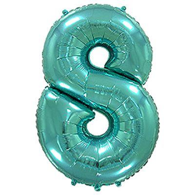 Фольгована цифра 8 бірюза(1 метр)