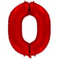 Фольгована цифра 0 червона (1 метр)
