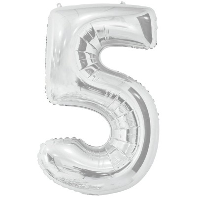 Фольгована цифра 5 - 66 см 