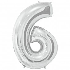 Фольгована цифра 6 - 66 см 