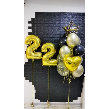Композиція з кульокна 22 роки золото Композиція з кульокна 22 роки золото