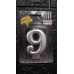 Свічка-цифра 6 срібло велика 8 см Свічка-цифра 6 срібло велика 8 см