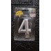 Свічка-цифра 6 срібло велика 8 см Свічка-цифра 6 срібло велика 8 см