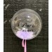 Кулька Bubble з індивідуальним написом та з пір‘їнками Кулька Bubble з індивідуальним написом та з пір‘їнками